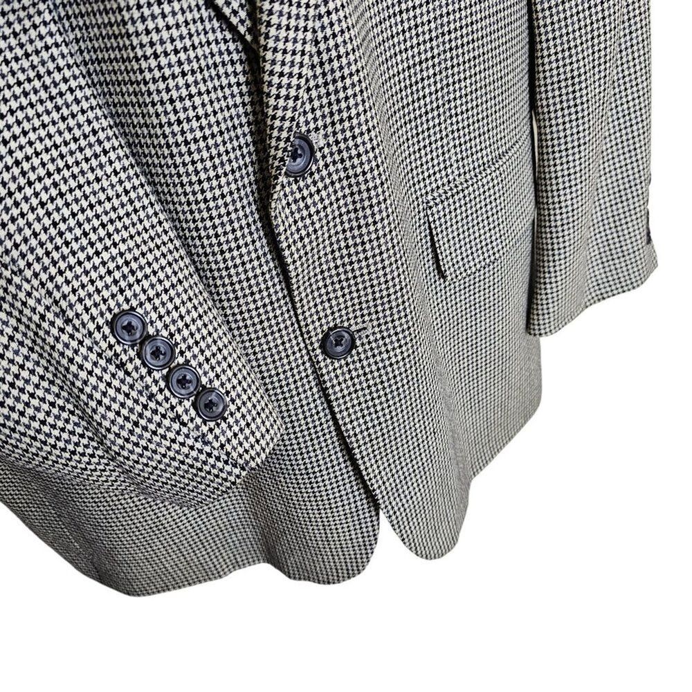 Vintage Oscar De La Renta Silk/Wool Blend Blazer Suit Coat Herringbone Size 42L - Picture 5 of 9